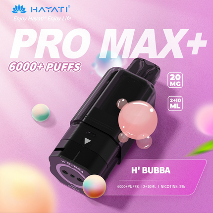 Prefilled Pods Hayati Pro Max Plus 6000 Puffs Box of 5