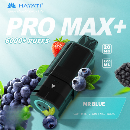 Prefilled Pods Hayati Pro Max Plus 6000 Puffs Box of 5