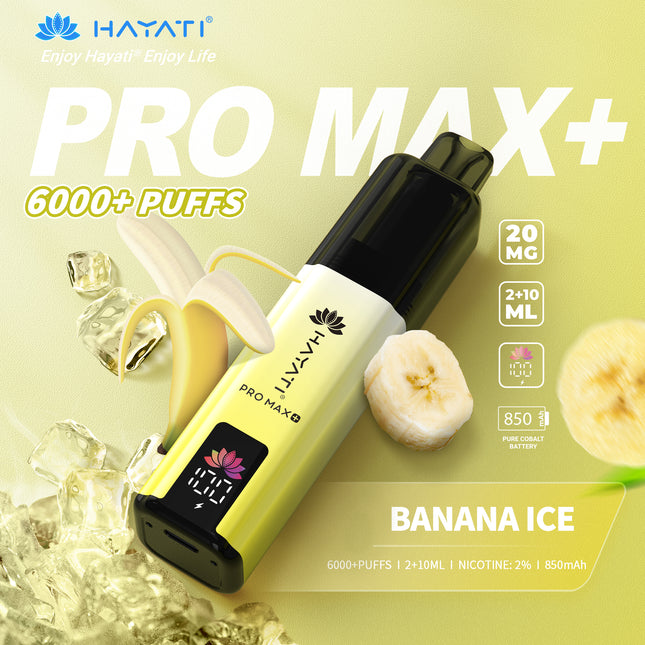 Hayati Pro Max Plus 6000 Puffs Prefilled Vape Kit Box of 5