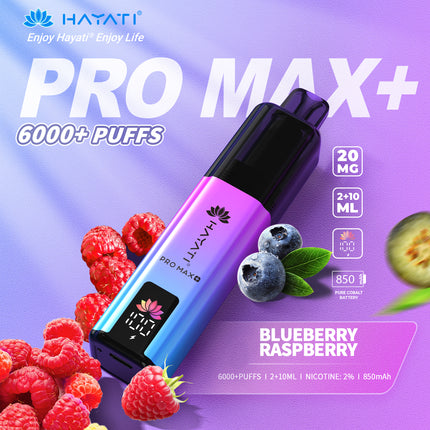Hayati Pro Max Plus 6000 Puffs Prefilled Vape Kit Box of 5