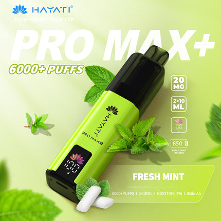 Hayati Pro Max Plus 6000 Puffs Prefilled Vape Kit Box of 5