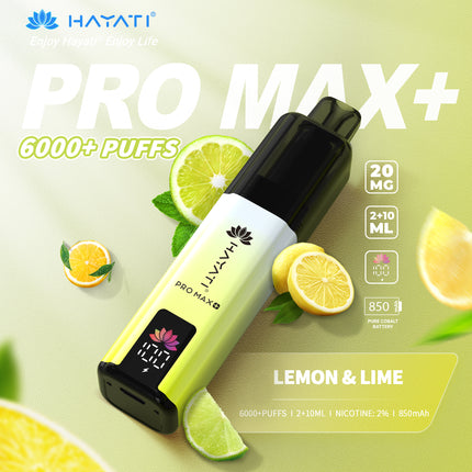 Hayati Pro Max Plus 6000 Puffs Prefilled Vape Kit Box of 5