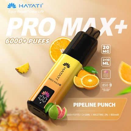 Hayati Pro Max Plus 6000 Puffs Prefilled Vape Kit Box of 5