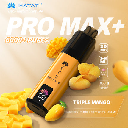 Hayati Pro Max Plus 6000 Puffs Prefilled Vape Kit Box of 5